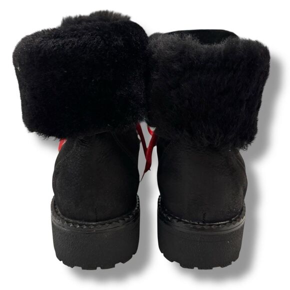 J.Crew Women’s Nordic Snow Hiker Boots Black Shearling Size 8M - Picture 5 of 11